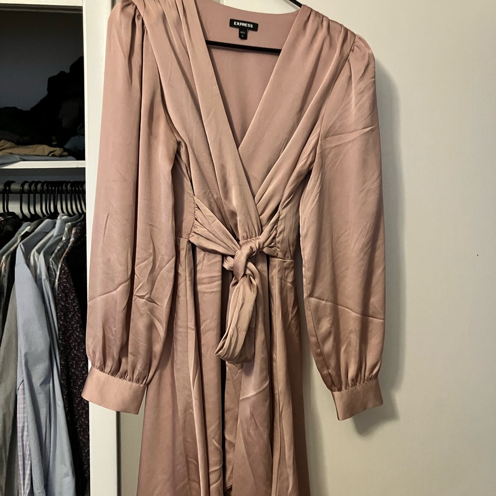 Lulus Blush Pink Wrap Dress